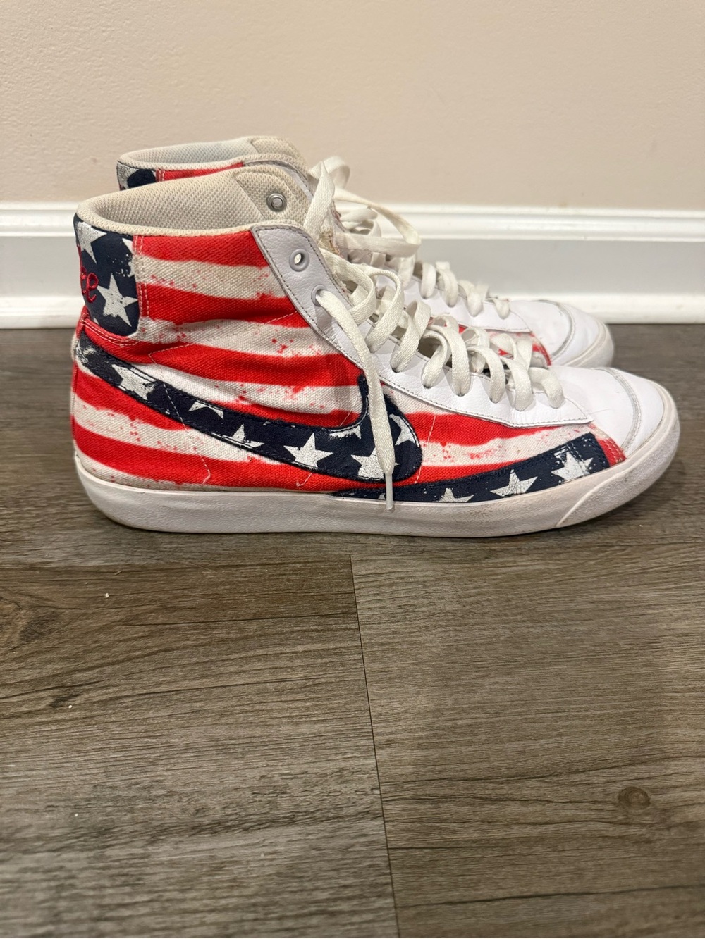 Nike Blazer Hightop Red, White & Blue